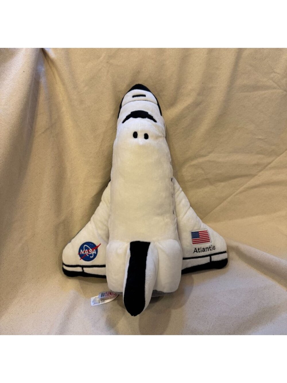 HK130 - Fiesta NASA Atlantis Space Shuttle Plush 16 Inch White Black Polyester A
